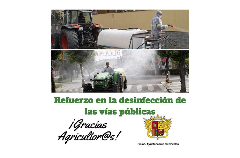 Agricultores locales colaborarán este martes en las tareas de desinfección de las vías pública