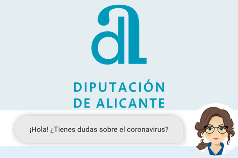 La Diputación de Alicante habilita en su web un asistente virtual para resolver dudas y consultas sobre el COVID-19
