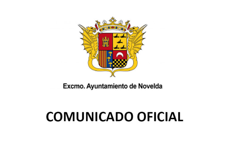 Comunicado oficial del Ayuntamiento de Novelda