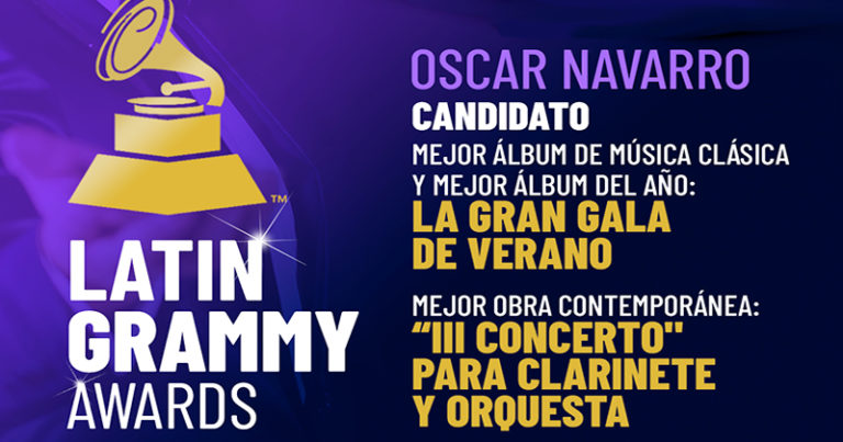 La música de Oscar Navarro candidata para los premios “Latin Grammy” 2020