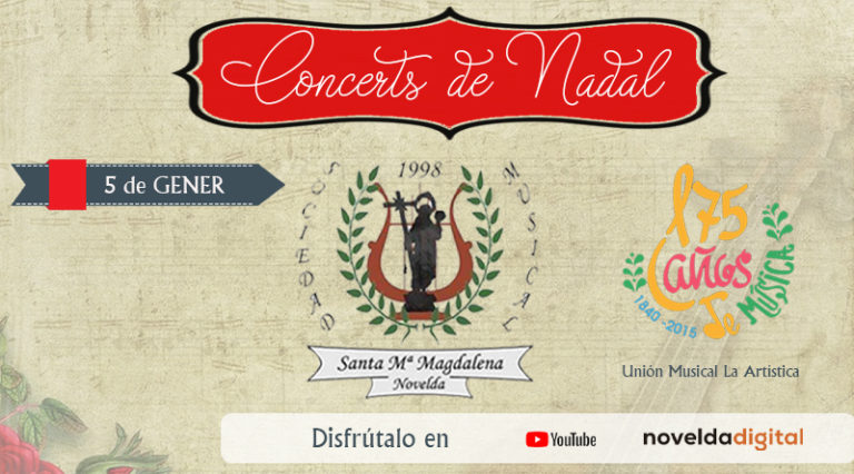 La S.M. Santa María Magdalena y la U.M La Artística ofrecen el concierto de Reyes