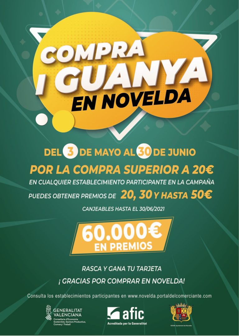 Quedan pocos días para que finalice la campaña Compra i Guanya en Novelda