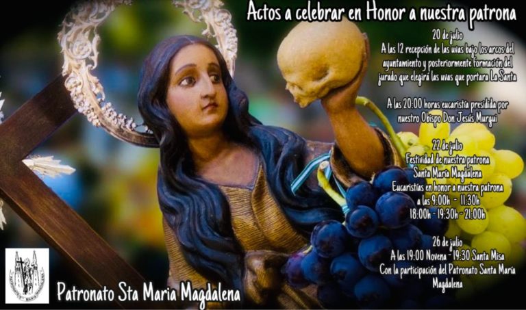 Actos programados por el Patronato en Honor a Santa María Magdalena