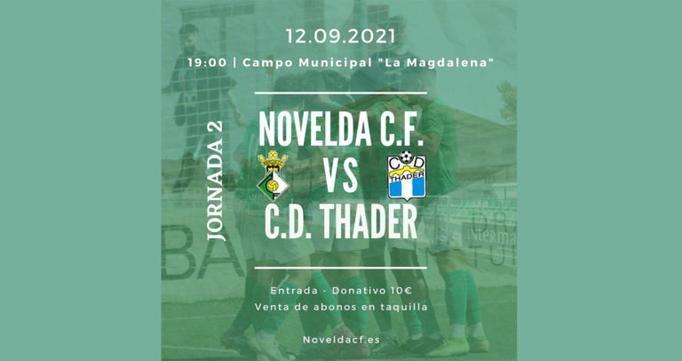 El Novelda C.F. juega su segundo partido de la temporada en casa ante el C.D. Thader