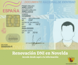 Información para la renovación del DNI en Novelda