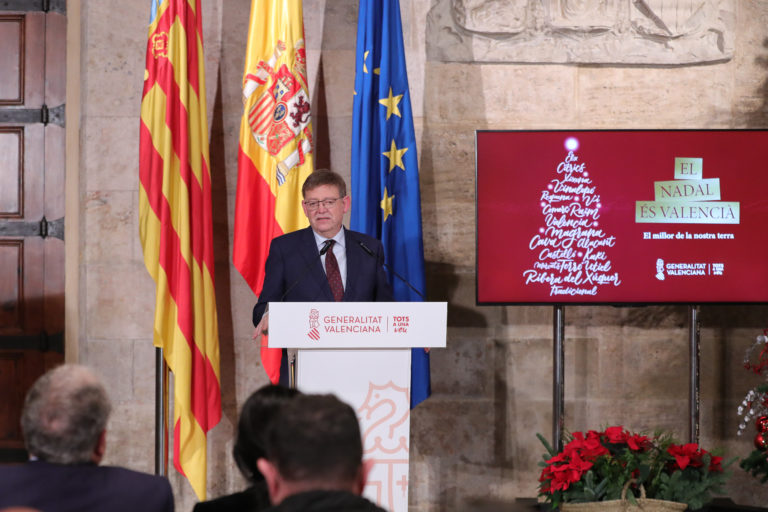 Ximo Puig anima a consumir productos valencianos para apoyar la recuperación económica y emocional y a disfrutar de la Navidad con ‘alegría responsable’