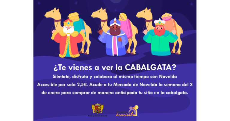 Sillas solidarias para la Cabalgata de Reyes en beneficio de Novelda Accesible