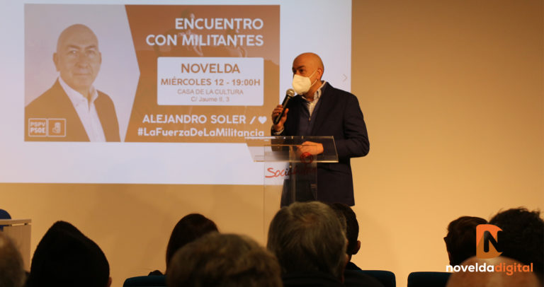Alejandro Soler ha realizado un encuentro en Novelda de cara a las primarias del PSPV-PSOE en la provincia de Alicante