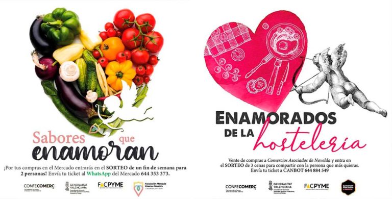 Comercios Asociados y Mercado de Abastos de Novelda presentan sus campañas de San Valentín