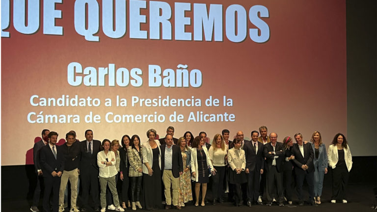 Se presenta la candidatura de Carlos Baño a Presidente de la Cámara de Comercio de Alicante con varios noveldenses