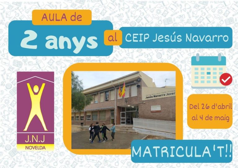 Conselleria concede un aula de 2 años al CEIP Jesús Navarro