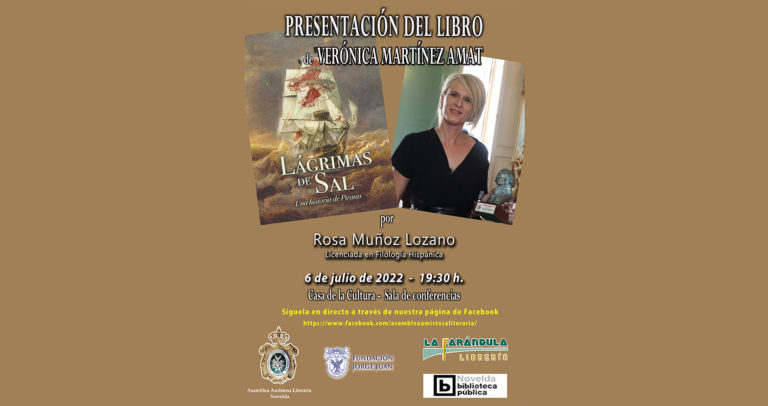 La Casa de Cultura acoge mañana la presentación del libro «Lágrimas de Sal» de Verónica Martínez Amat
