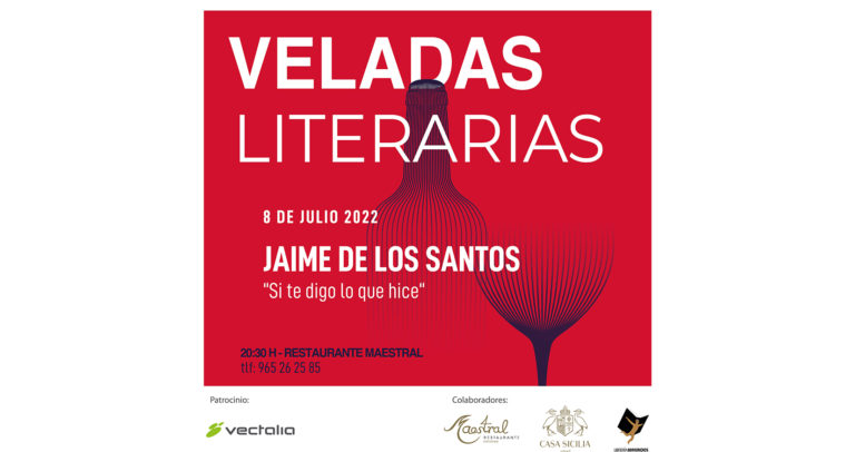 Las Veladas Literarias de Maestral reciben el verano con el escritor Jaime de los Santos