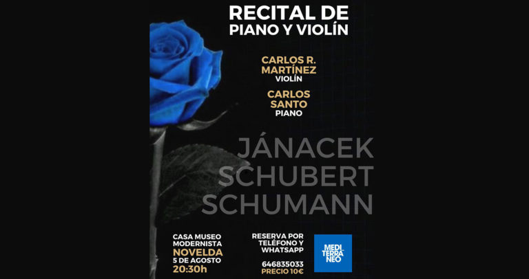 Carlos Rafael Martínez y Carlos Santo ofrecerán un recital de piano y violín en la Casa Museo Modernista