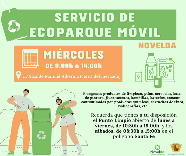 Hoy se encuentra el Servicio de Ecoparque Móvil en la calle Manuel Alberola