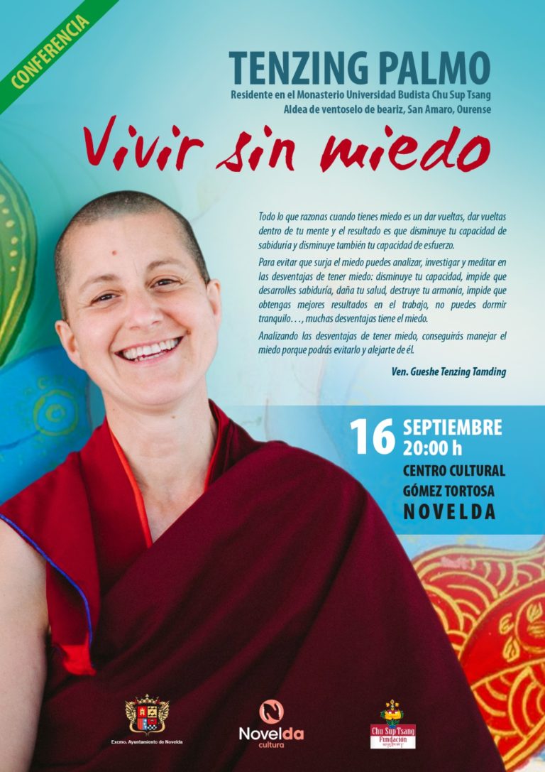 El Gómez Tortosa acogerá la conferencia de Tenzing Palmo, monja budista, bajo el título Vivir sin Miedo
