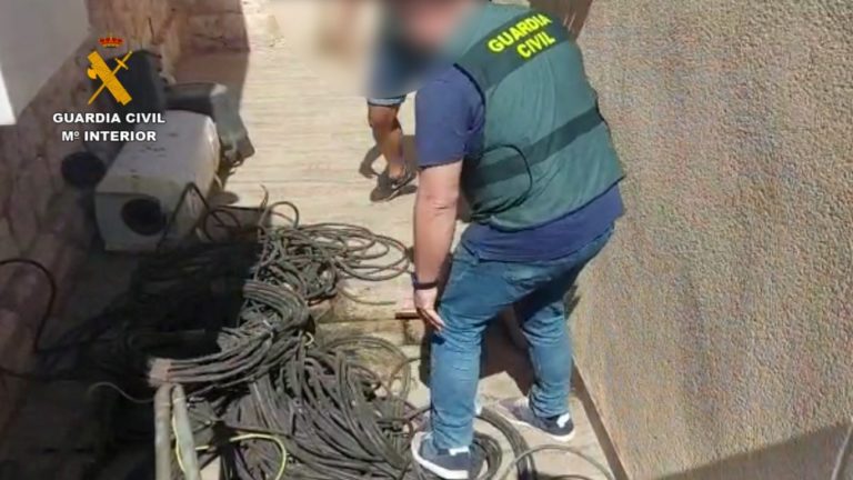 La Guardia Civil detiene a 11 personas e investiga a 25 por robos de metal en L´Alcoià y Valle del Vinalopó en lo que va de año