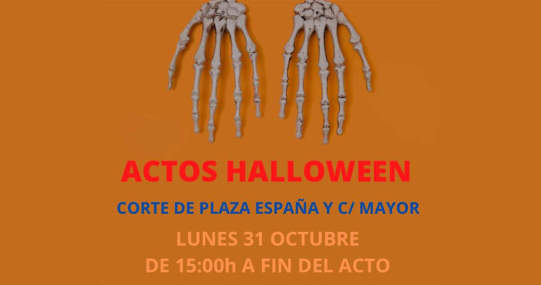 Corte de tráfico en la calle Mayor y Plaza de España debido a los actos de Halloween
