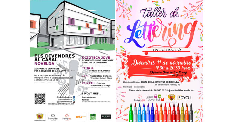 Vuelve Divendres al Casal y Juventud presenta nuevos talleres de cocina y lettering
