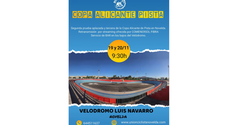 Doble cita en Novelda de la Copa Alicante de Pista en el Velódromo Luis Navarro