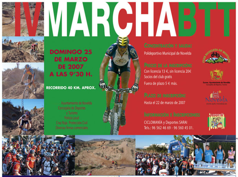 Ciclismo: El Club Bicicleta de Montaña Novelda presenta la IV marcha BTT