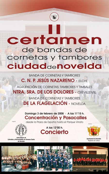 Novelda presenta el II Certamen de bandas de cornetas y tambores