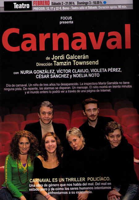El thriller policíaco ‘Carnaval’ en el Teatro Pricipal