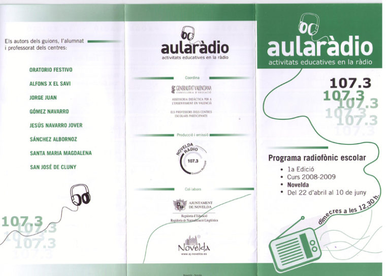 AULARIO, (PROGRAMA RADIOFÓNICO) DEL 22 ABRIL AL 10 DE JUNIO 2009