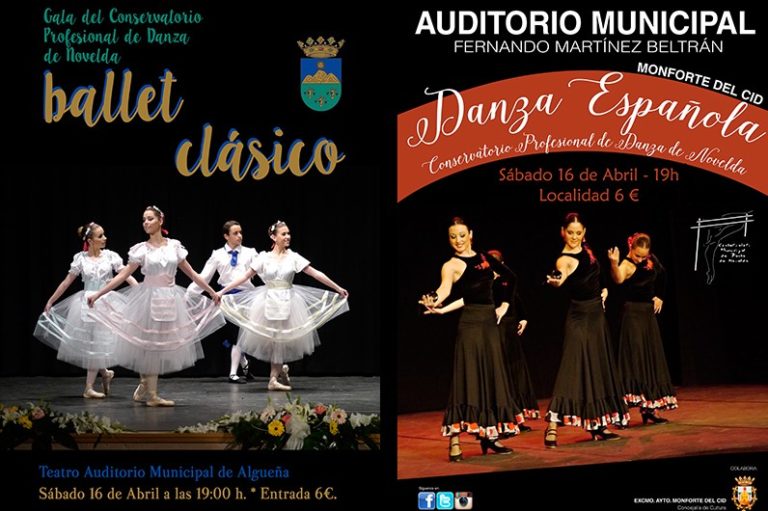 El conservatorio de Danza ofrece este sábado dos galas simultáneas en Monforte y La Algueña