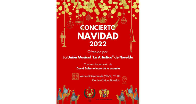 La Unión Musical La Artística celebra su concierto de Navidad el 26 de diciembre