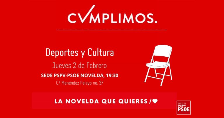 PSOE Novelda organiza el ciclo de charlas ‘Cumplimos’