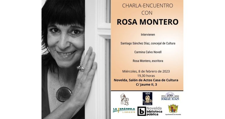 La escritora y periodista Rosa Montero realizará una charla en Novelda