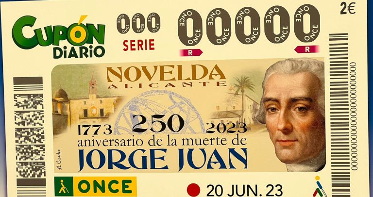 El Cupón de la ONCE dedicado a Jorge Juan reparte en Alcoy más de 1,2 millones de euros