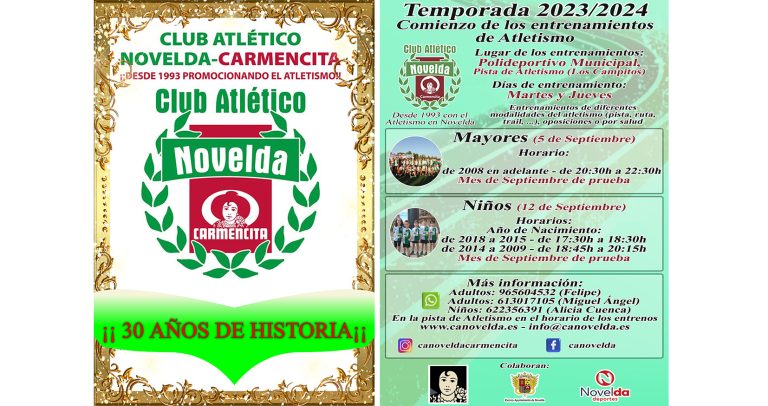 La nueva temporada del Club Atlético Novelda Carmencita comienza el 5 de septiembre