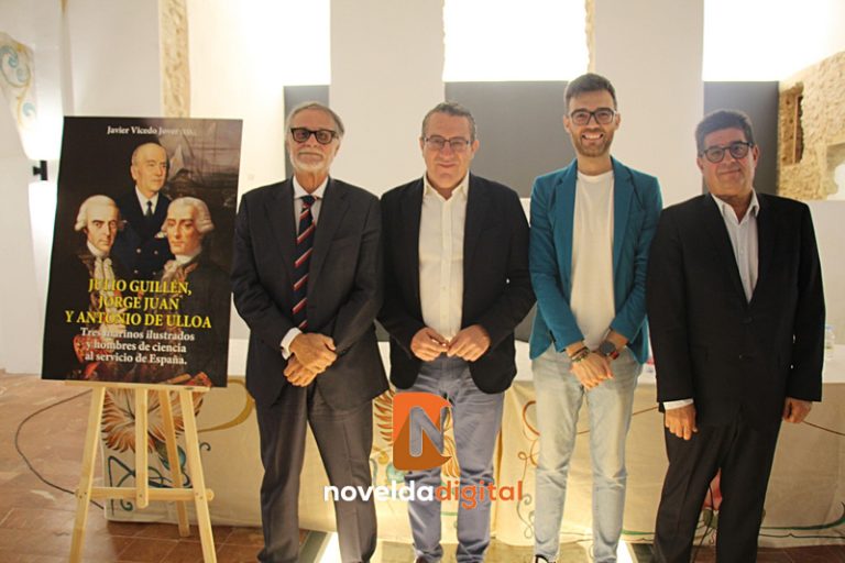 Javier Vicedo presenta en Novelda su nuevo libro sobre Jorge Juan y Santacilia, Antonio de Ulloa y Julio Guillén