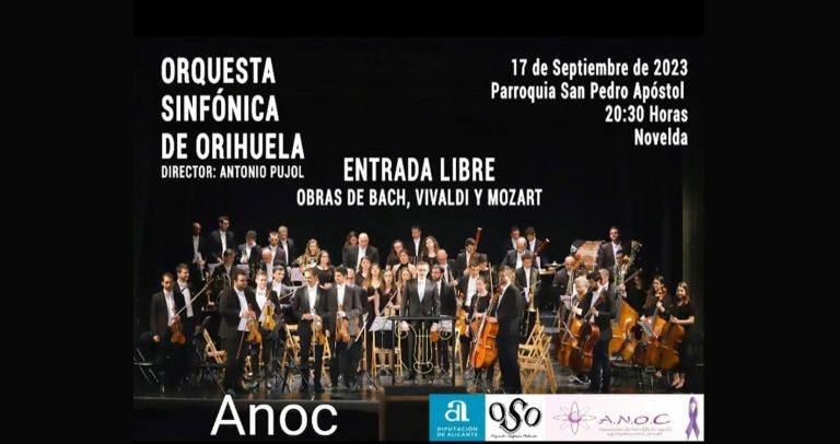 Anoc Novelda organiza un concierto de la Orquesta Sinfónica de Orihuela en la iglesia de San Pedro
