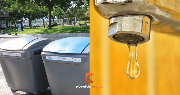 Consulta aquí cómo te afectan las subidas de la tasa de basuras y de la tarifa del agua en Novelda