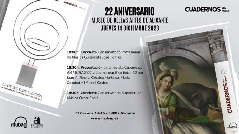 El Museo de Bellas Artes de Alicante celebra su 22 aniversario con la 3º edición de Cuadernos del MUBAG   