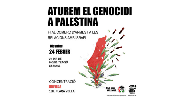 Convocada manifestación a favor de Palestina para este sábado en Novelda