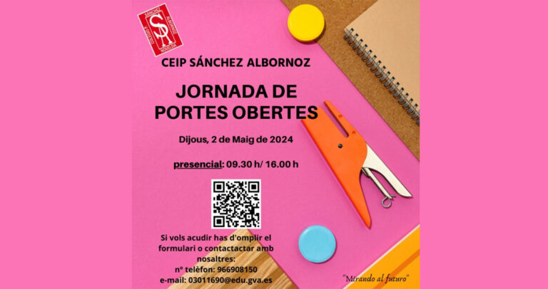 Jornada de puertas abiertas en el CEIP Sánchez Albornoz el 2 de mayo
