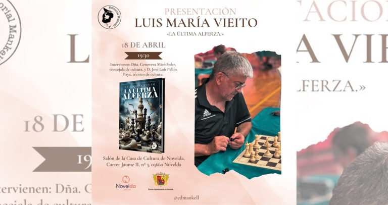 La Casa de Cultura acoge el 18 de abril la presentación del libro ‘La última alferza’, de Luis María Vieito