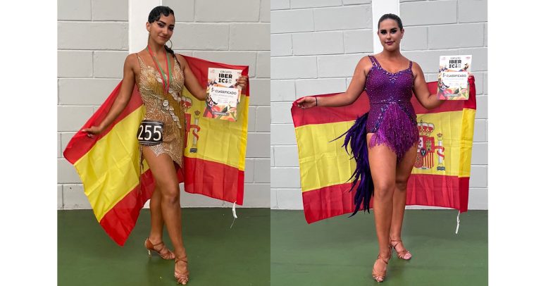 Luna Chacón y Ariane Fernández logran la tercera y sexta posición en el Circuito Ibérico internacional de Baile Deportivo