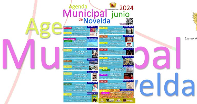 Agenda cultural municipal de Novelda en junio