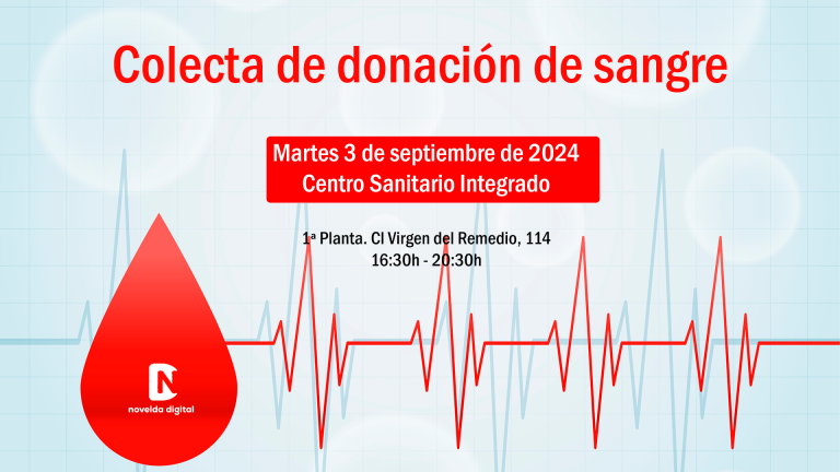 Próxima colecta de donación de sangre en Novelda el martes 3 de septiembre