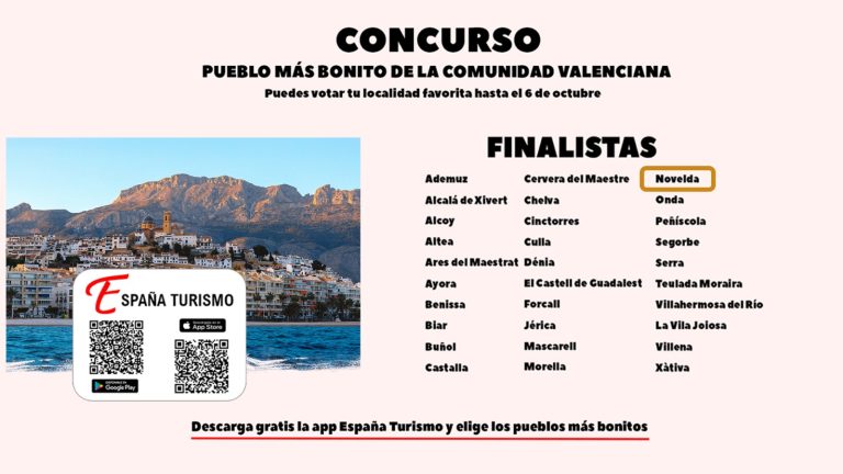 Novelda entre los finalistas a «Pueblo más bonito» de la Comunidad Valenciana